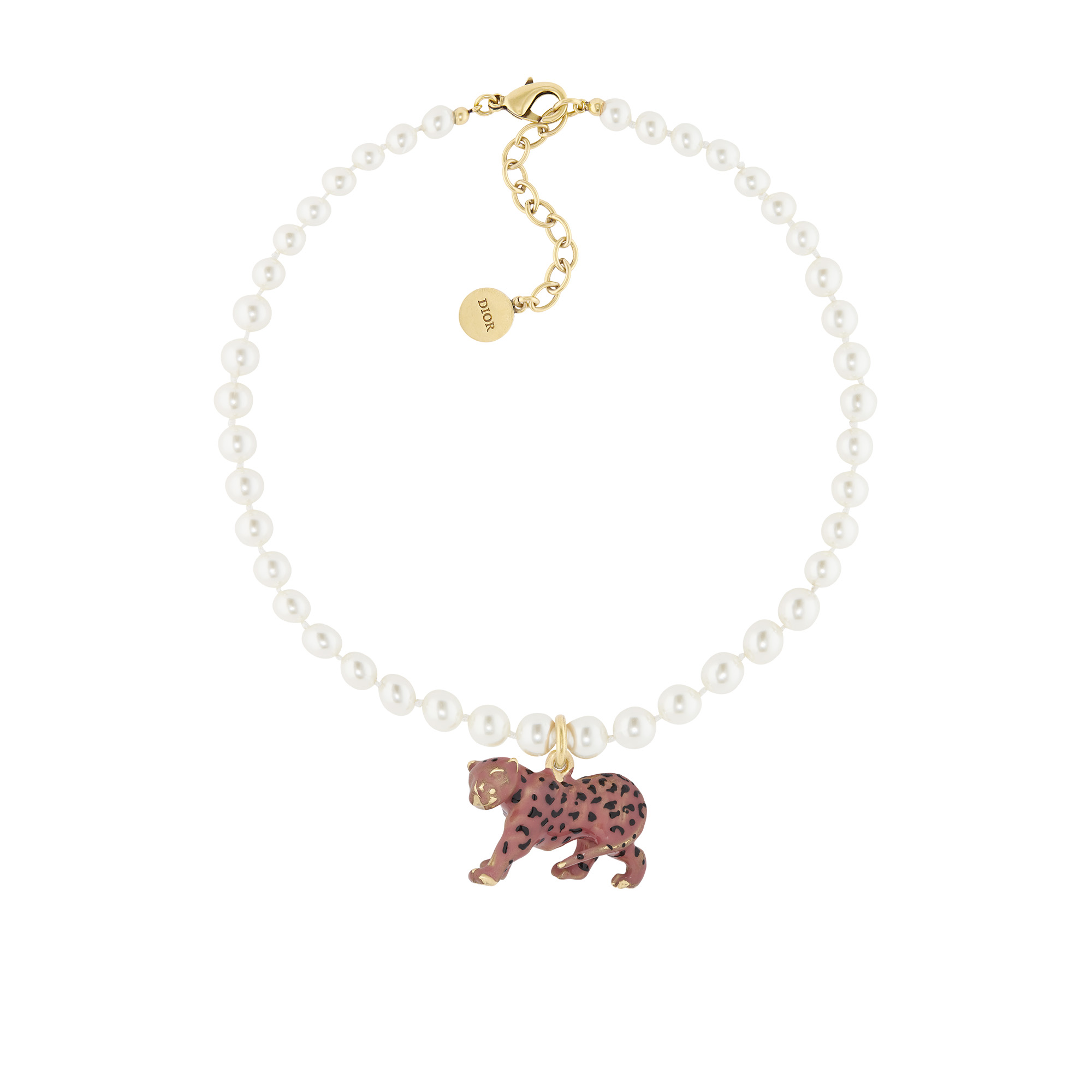 D-Charms Pop花豹漆飾珍珠項鍊。NT$38,500（DIOR提供）