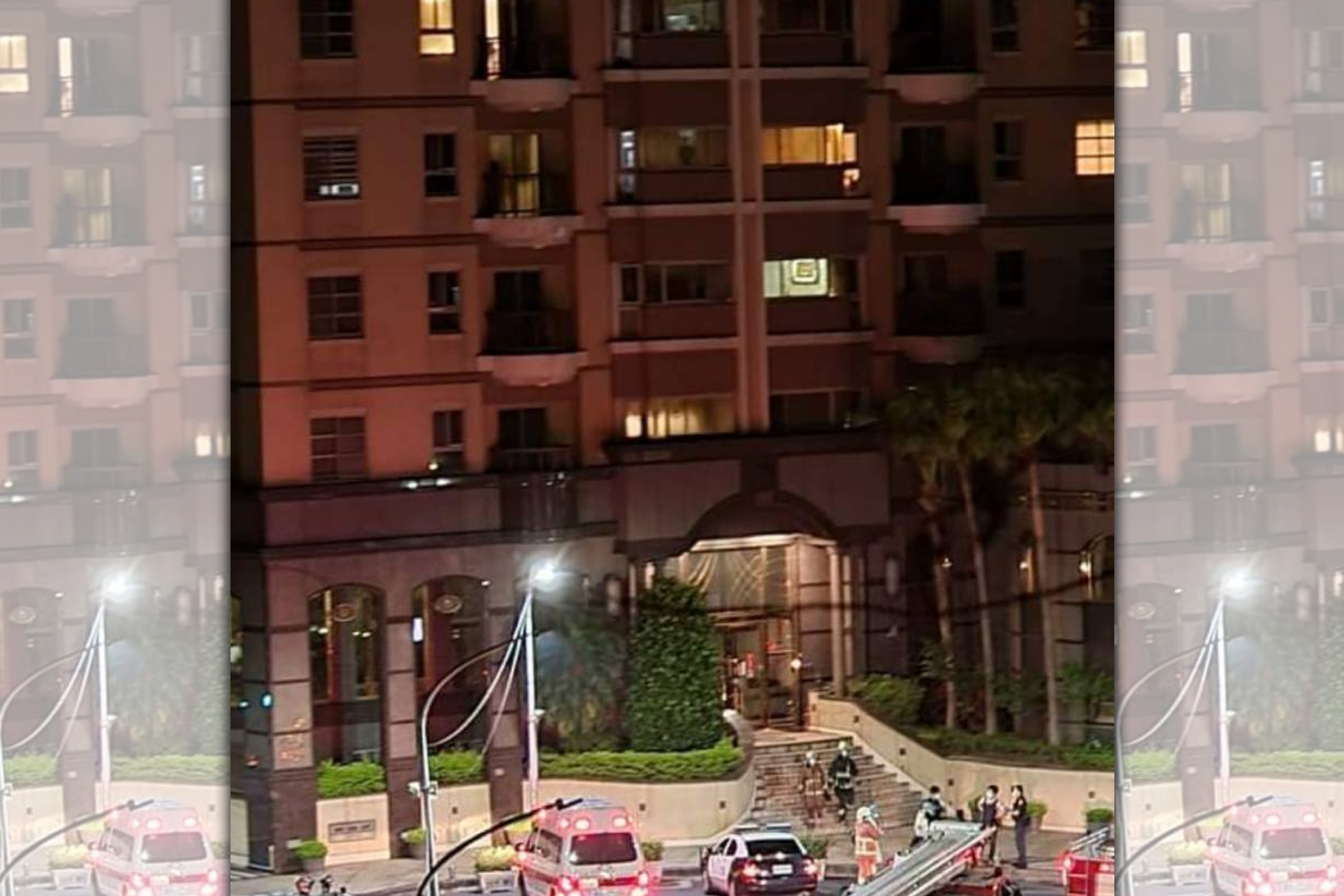 男子報警稱要跳樓，驚動警消動員人力前來救援。（翻攝我是五股人臉書）