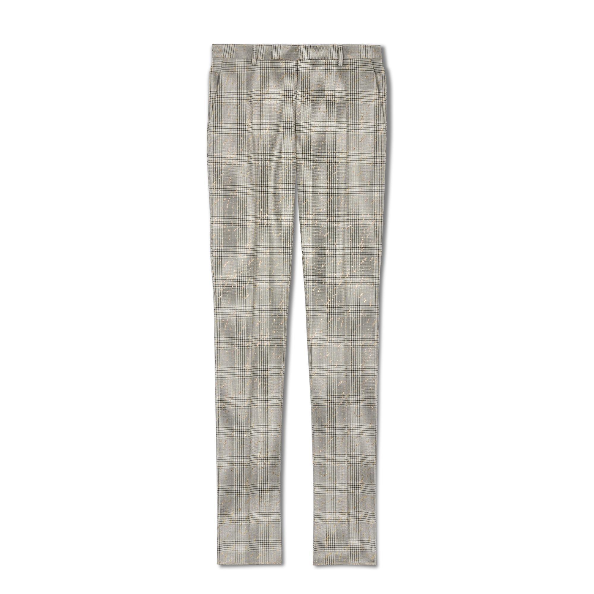 灰色格紋金箔西裝長褲 TW$40,000 Berluti。(Berluti提供)