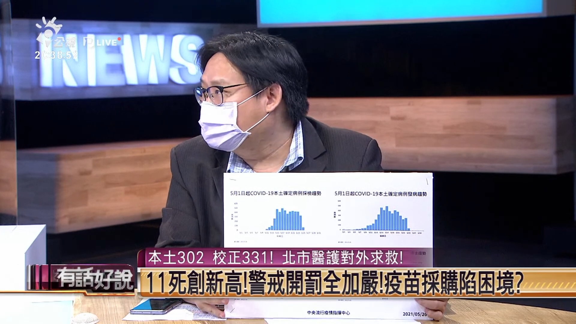 林氏璧提醒,台灣目前重症率比日本高,加上採檢量能有限,目前能揪出來的確診數字恐怕是「冰山的一角」。(翻攝自《有話好說 PTSTalk》YouTube)