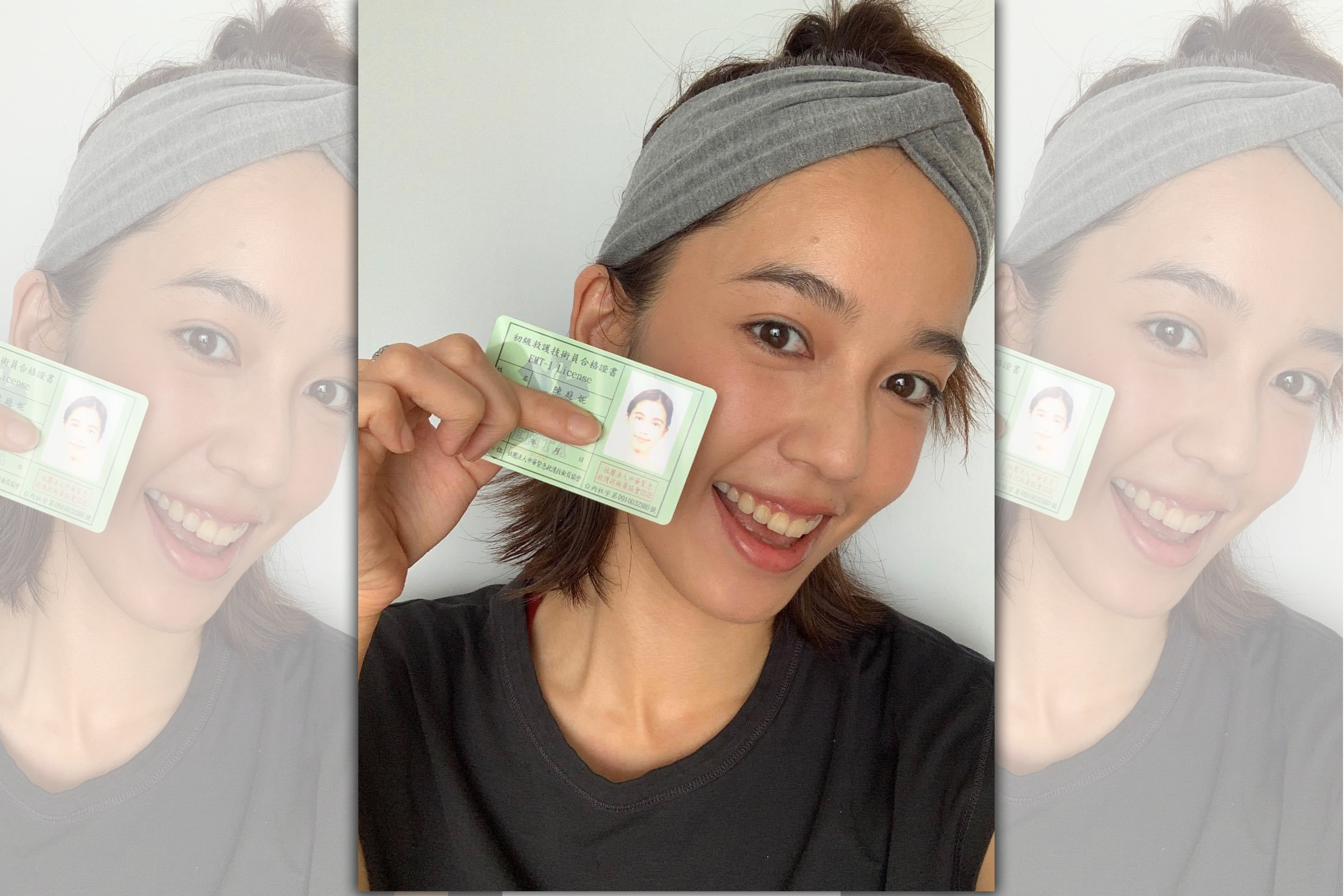 陳庭妮分享自己考取了EMT-1證照的經驗。（翻攝自陳庭妮臉書）