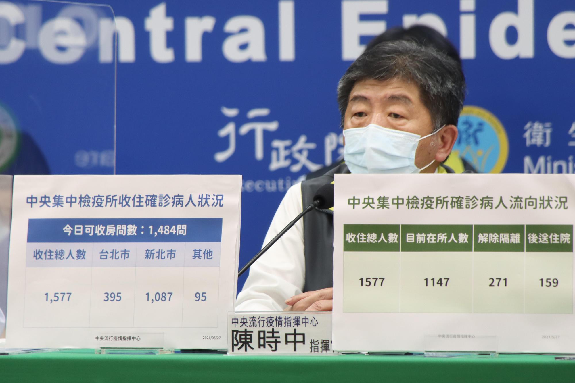 針對台大醫院及北市聯醫工會發聲疾呼「撐不住」,指揮官陳時中表示會討論救護車分流一事,避免都送往同一家醫院情形。(指揮中心提供)