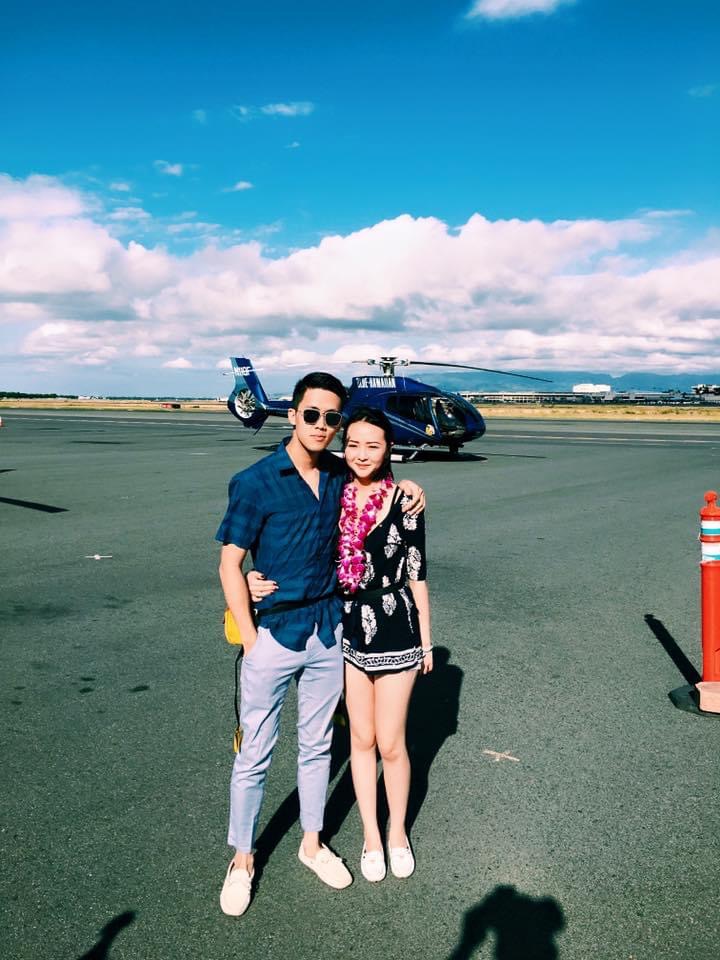 倪嘉昇在夏威夷跟老婆Ariel求婚成功。（倪嘉昇提供）