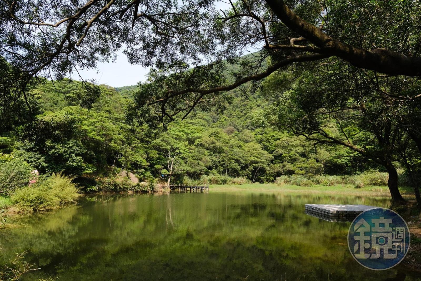 夢湖自帶仙氣，在雲霧飄渺時意境更美。