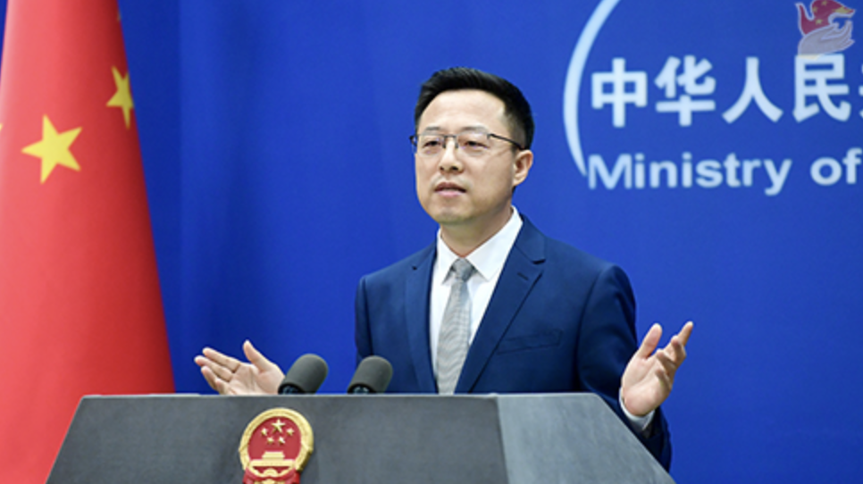對於美國總統拜登要求情報機關90天交出武漢肺炎起源報告，中國外交部發言人趙立堅指出則批「居心何在？」。（翻攝中國外交部）