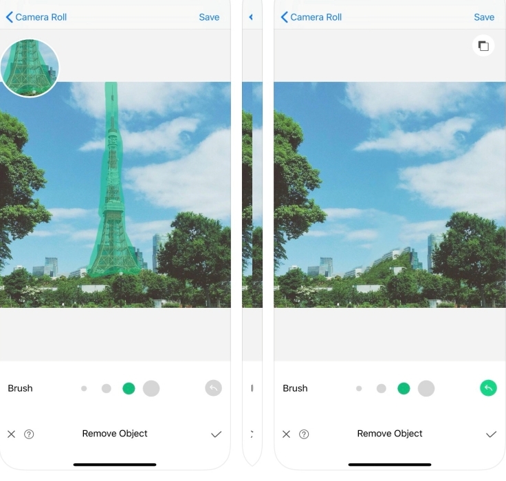 不用開電腦打開Photoshop,也可以一鍵抹掉建築物。(翻攝自App Store)