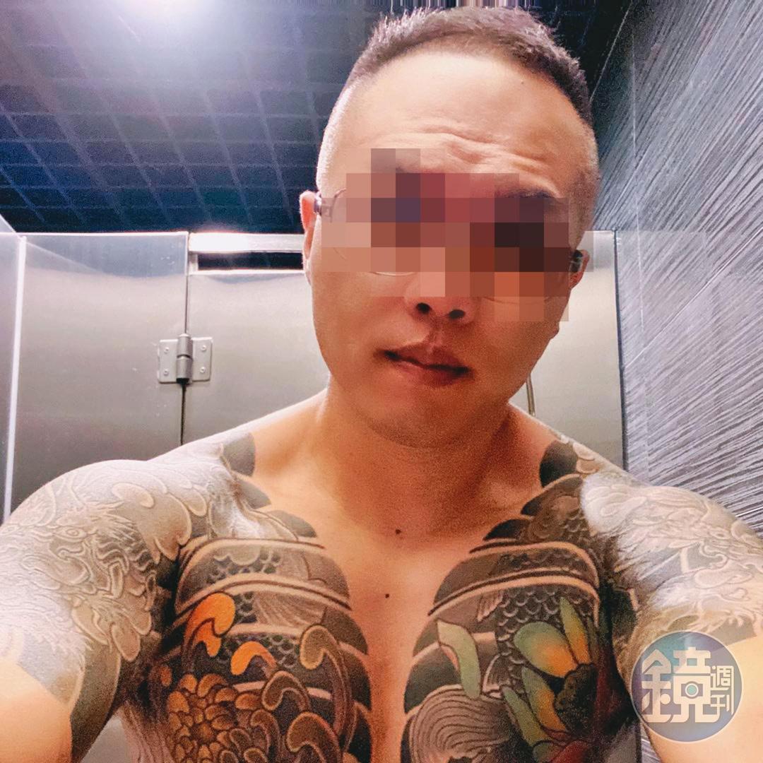 曾被陳男視為老大的林男(圖)在他被毆後出現,還扮白臉勸他還錢。(讀者提供)