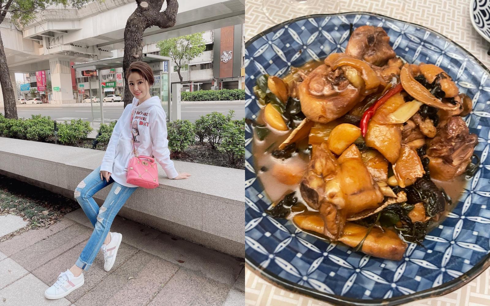 林心如日前曬出三杯雞美照，由於她做的菜都有辣椒，令人猜測另一半霍建華是否無辣不歡？（翻攝自林心如臉書）