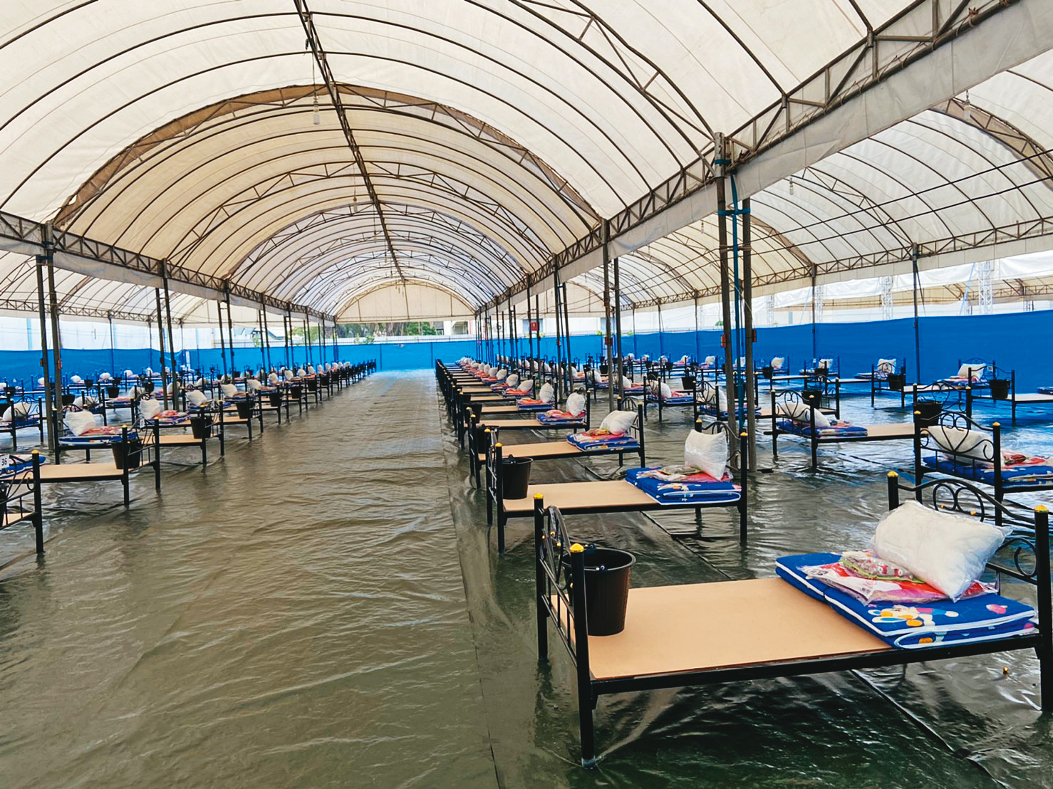 泰金寶被要求設置方艙醫院收置確診員工。(讀者提供)