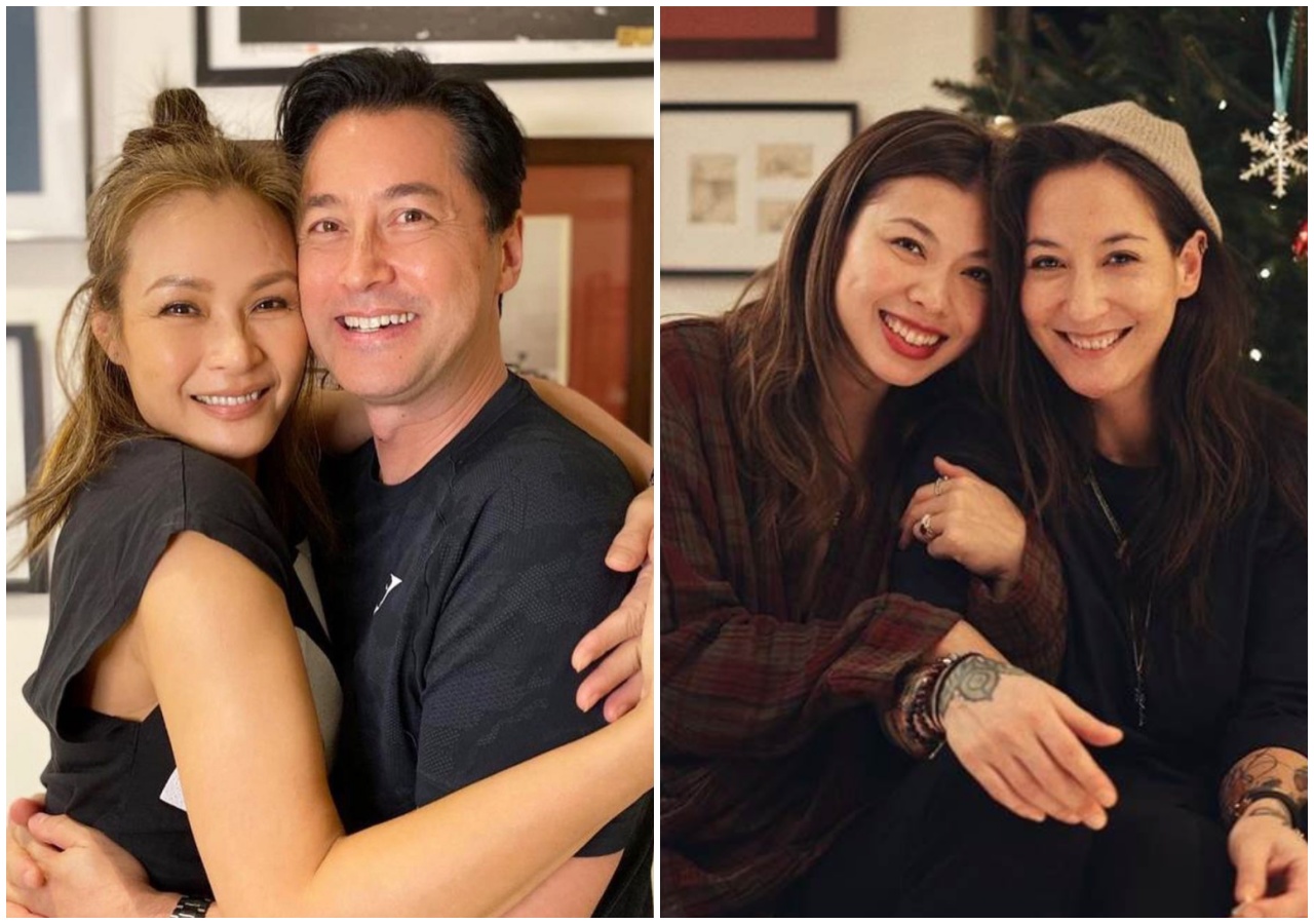 男星王敏德和妻子馬詩慧，開明祝福女兒王曼喜和其女性伴侶Elaine結婚。（翻攝自王敏德IG）