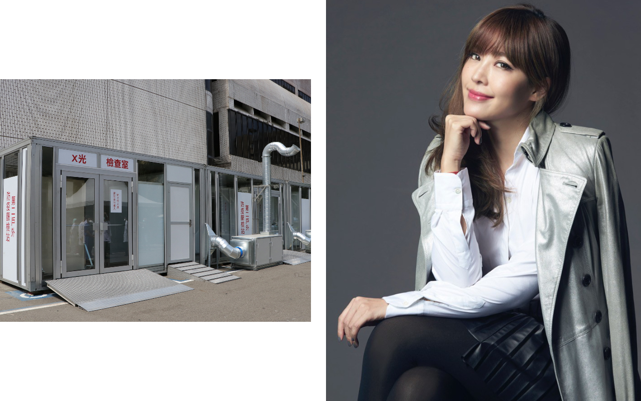 風集團策略長廖曉喬透過微風慈善基金會，協助台北榮總在10天內完成戶外篩檢組合屋。（微風集團提供）