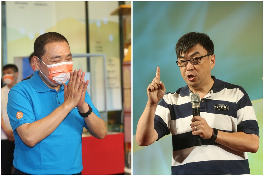 新北市長侯友宜（左圖）頻向中央要疫苗，但新北市週末2天只有73醫護打疫苗，段宜康（右圖）怒問「是要放到過期嗎？」（資料照）