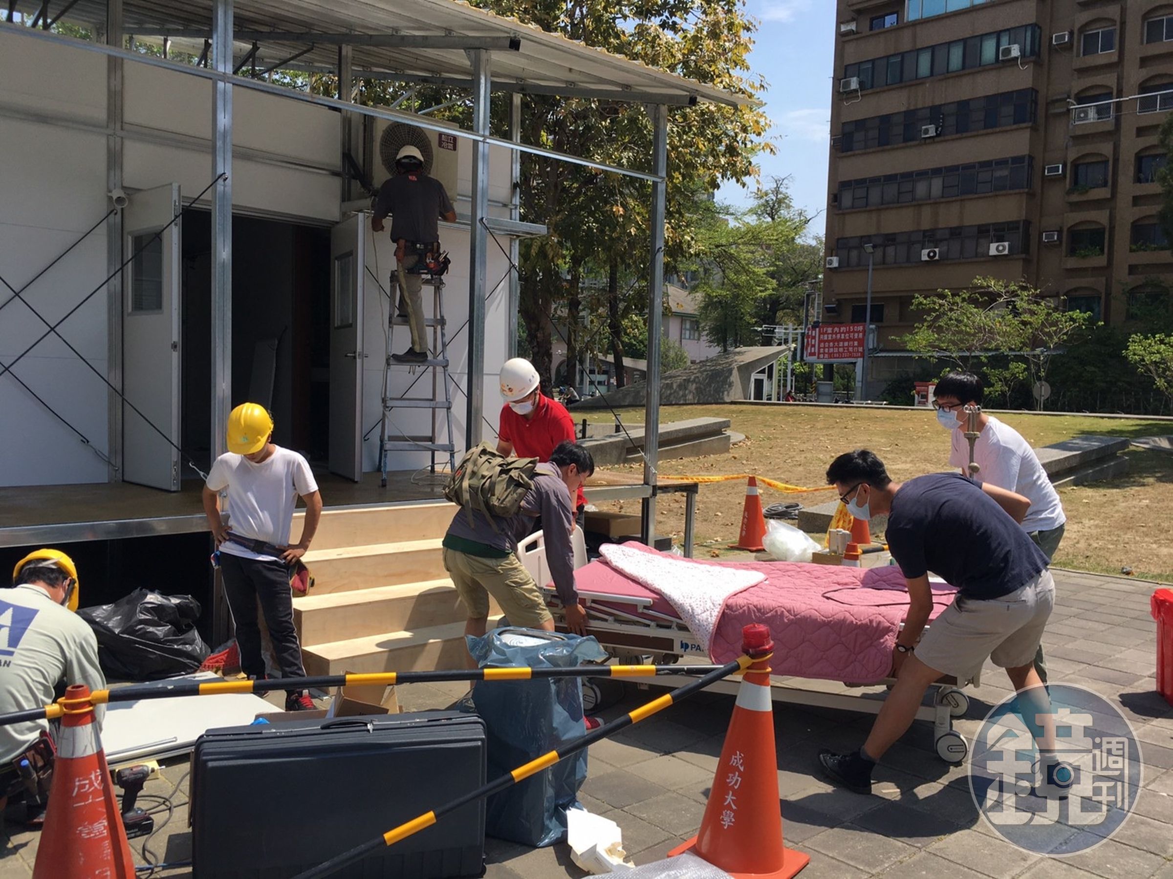 防疫方舟施工現場。（張清華提供）