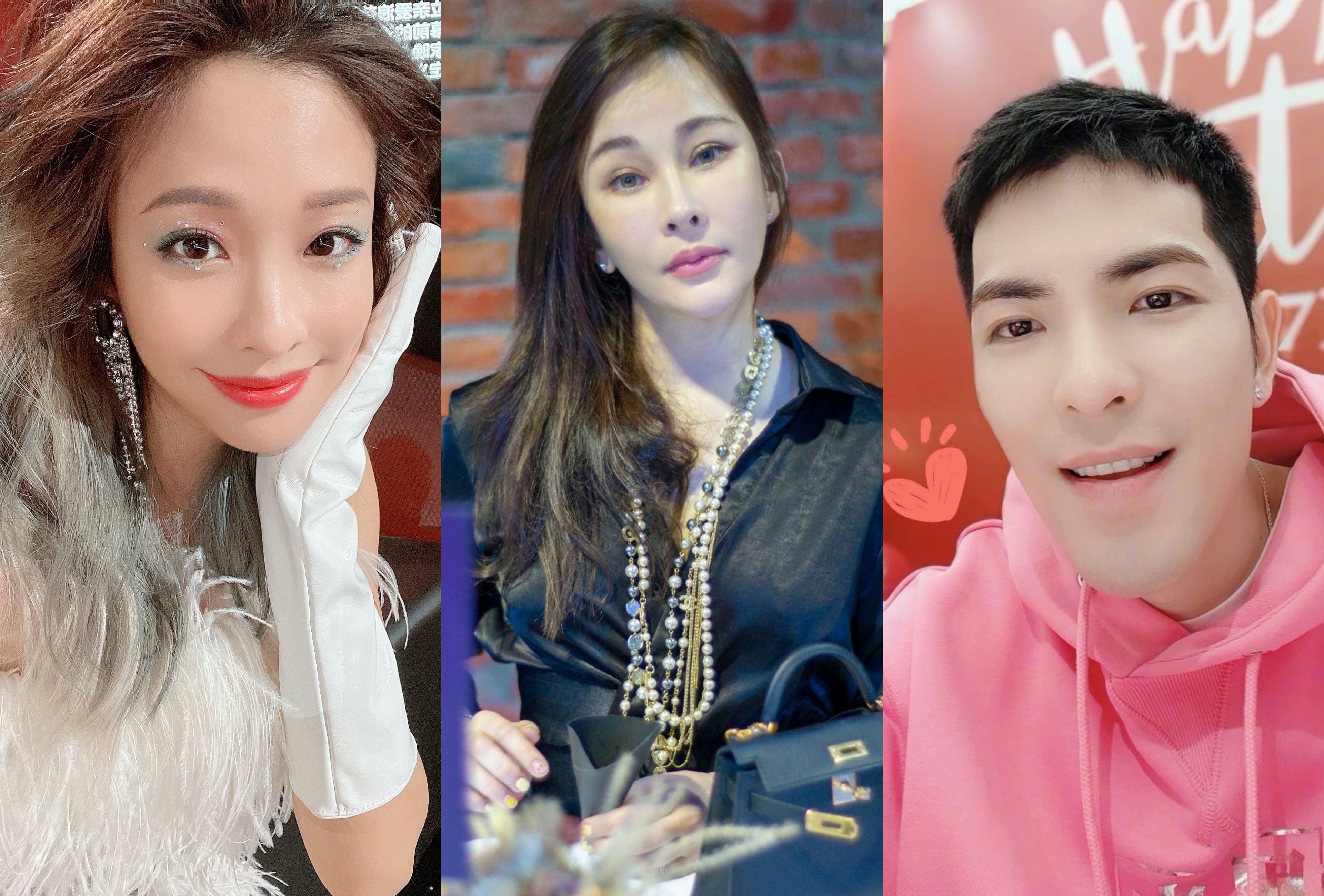 蕭敬騰、溫嵐（中）及袁詠琳（左）已早一步前進軍大陸。（翻攝自藝人微博）