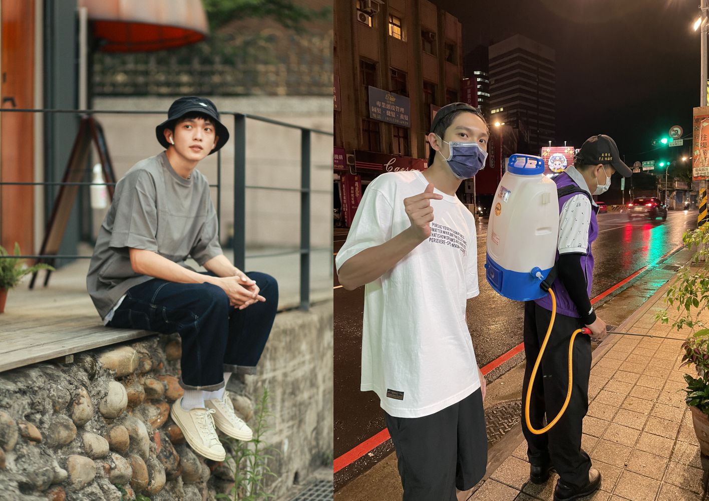 鮮肉級男星林輝瑝近日停工，但心疼當里長的父親必須去四處去消毒。（凱渥提供）