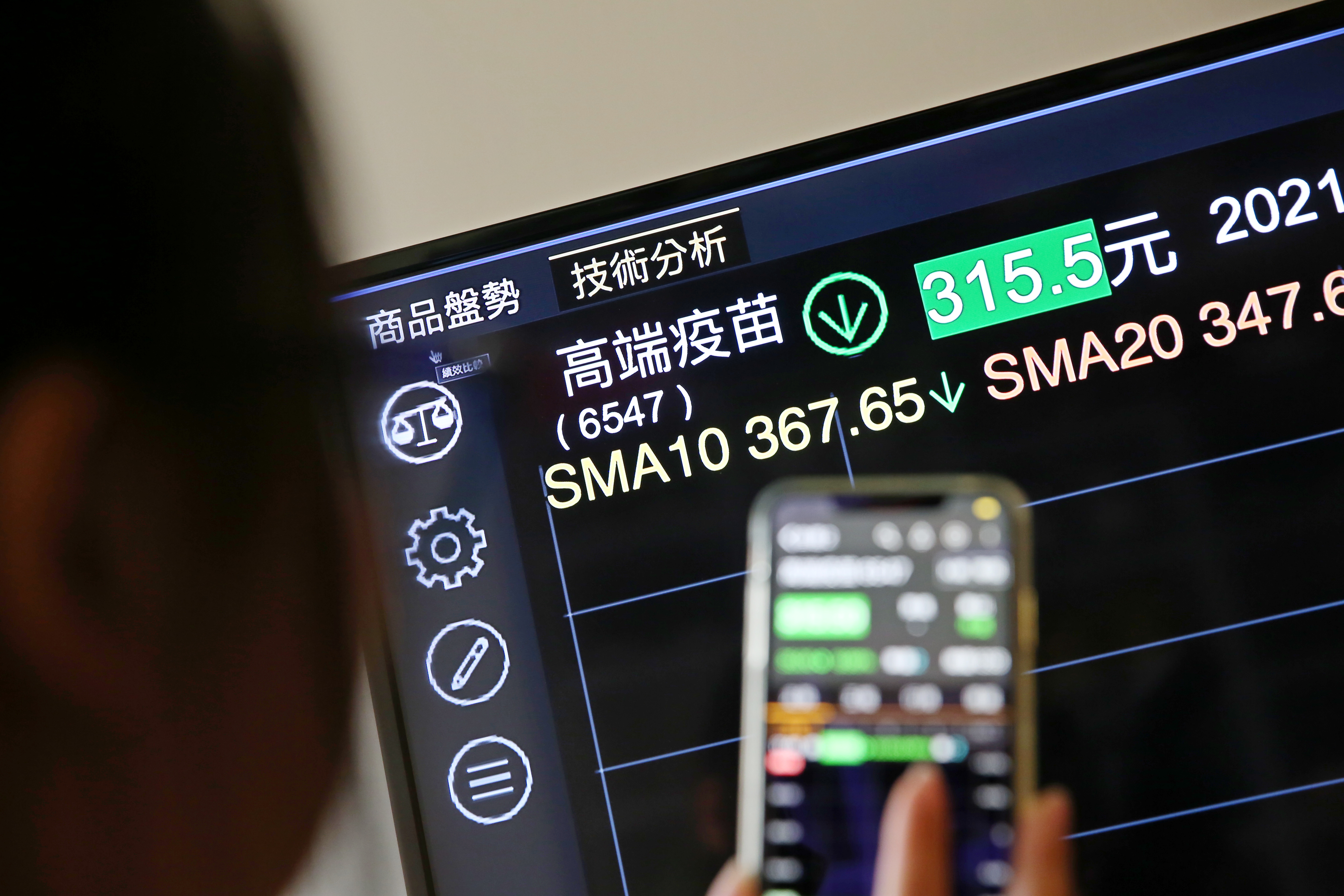 高端順利接獲政府500萬劑疫苗大單，但股價卻反常出現2根跌停。