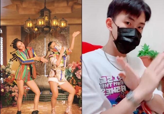 天后蔡依林帶起「防疫洗手舞」風潮，原子少年參賽者也發起防疫舞蹈接力。（翻攝自TikTok）