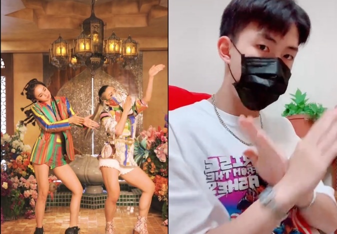 天后蔡依林帶起「防疫洗手舞」風潮，原子少年參賽者也發起防疫舞蹈接力。（翻攝自TikTok）