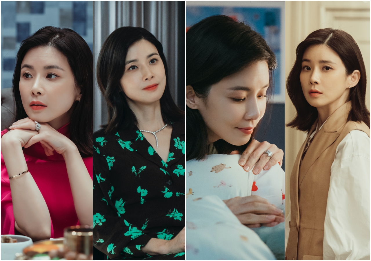 李寶英在韓劇《我的上流世界》中，精品珠寶更換速度令人目不暇給。（NETFLIX提供）