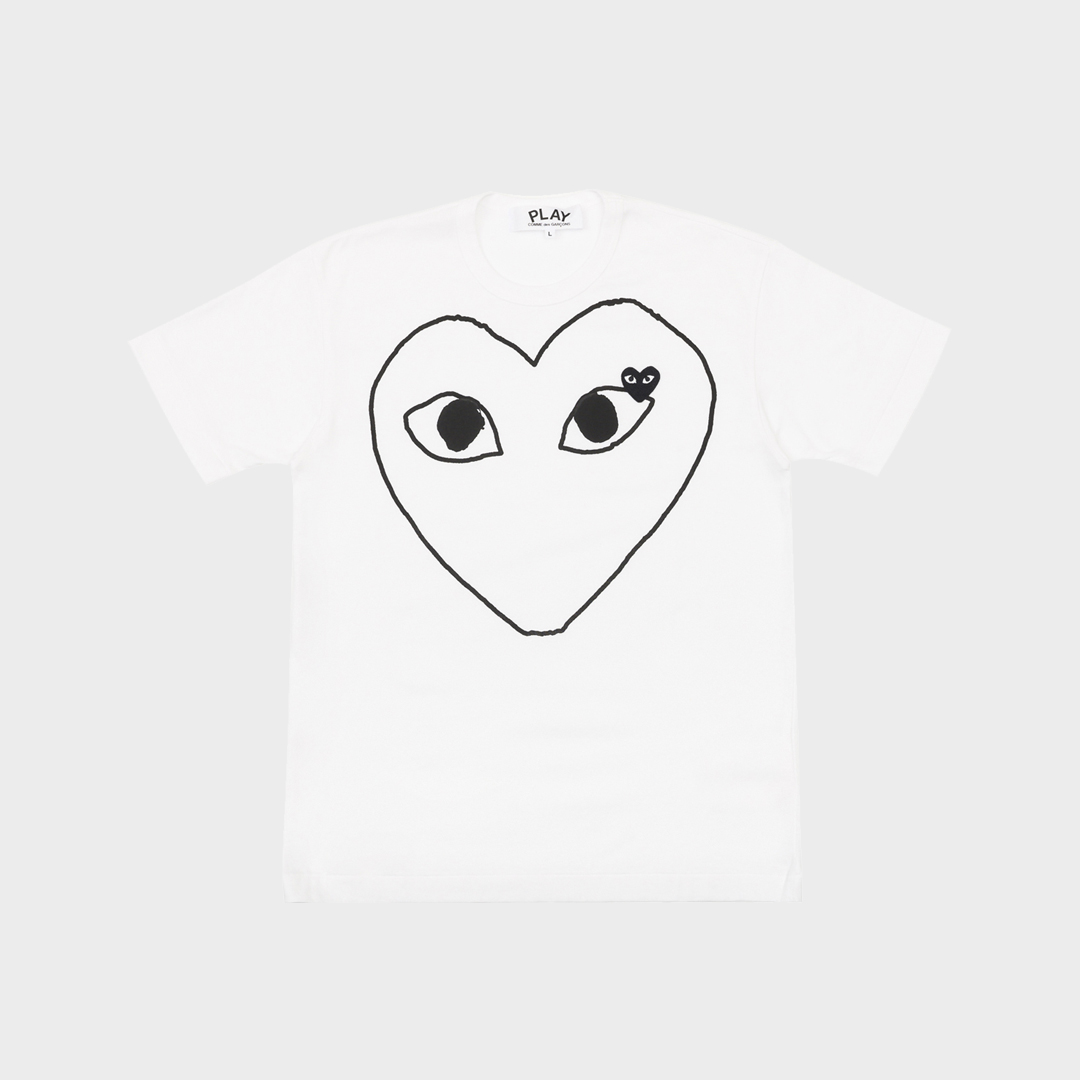 黑心線條上衣NT$3,800 Comme des Garçons Play。(團團提供)