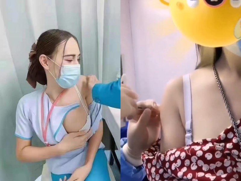 微博不少人討論「打疫苗的正確姿勢」。（翻攝自微博）