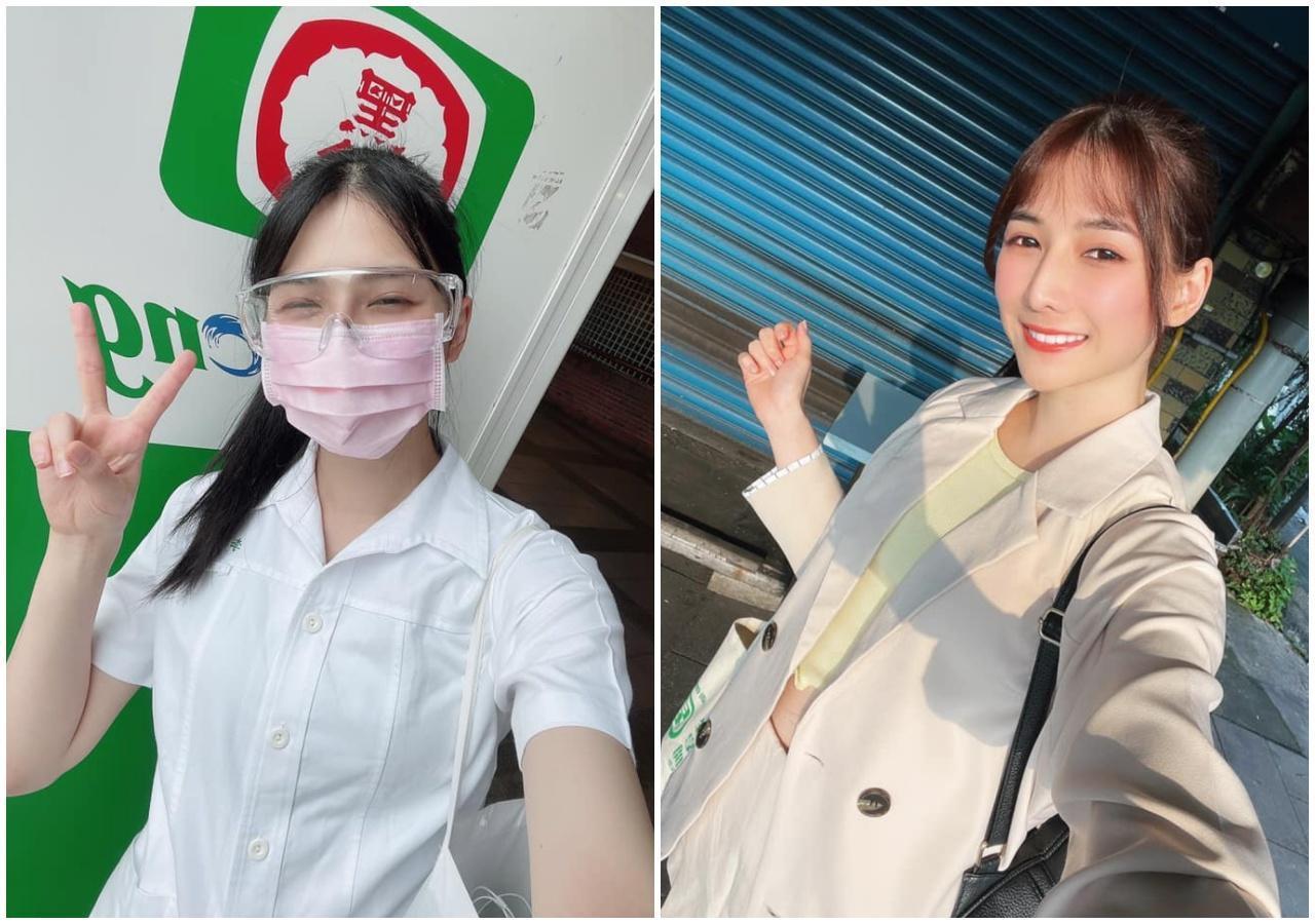 醫療量能緊繃，曾是護理師的阿澎響應徵招支援防疫。（翻攝自劉心語-阿澎臉書）