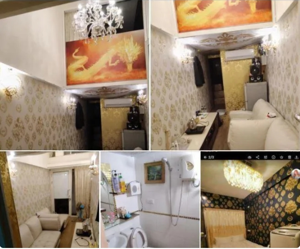 一位房東在臉書社團PO出招租文，屋內的整套金色設計讓租客們驚呆。（翻攝自台北租屋、出租專屬社團臉書）