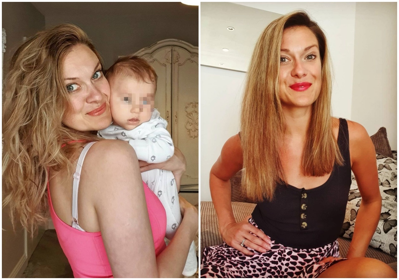 英國電台主持人賀兒和先生育有一女，日前不小心誤傳內衣照給健身教練。（翻攝自 Gemma Hill IG）