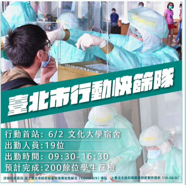 台北市啟動行動快篩隊。（翻攝自柯文哲臉書）