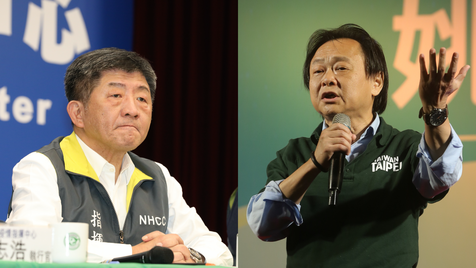 衛福部長陳時中（左）對「3+11」決策說詞反覆，更稱沒有會議紀錄，民進黨立委王世堅（右）怒嗆「是幽靈做的決定嗎？」（本刊資料照）