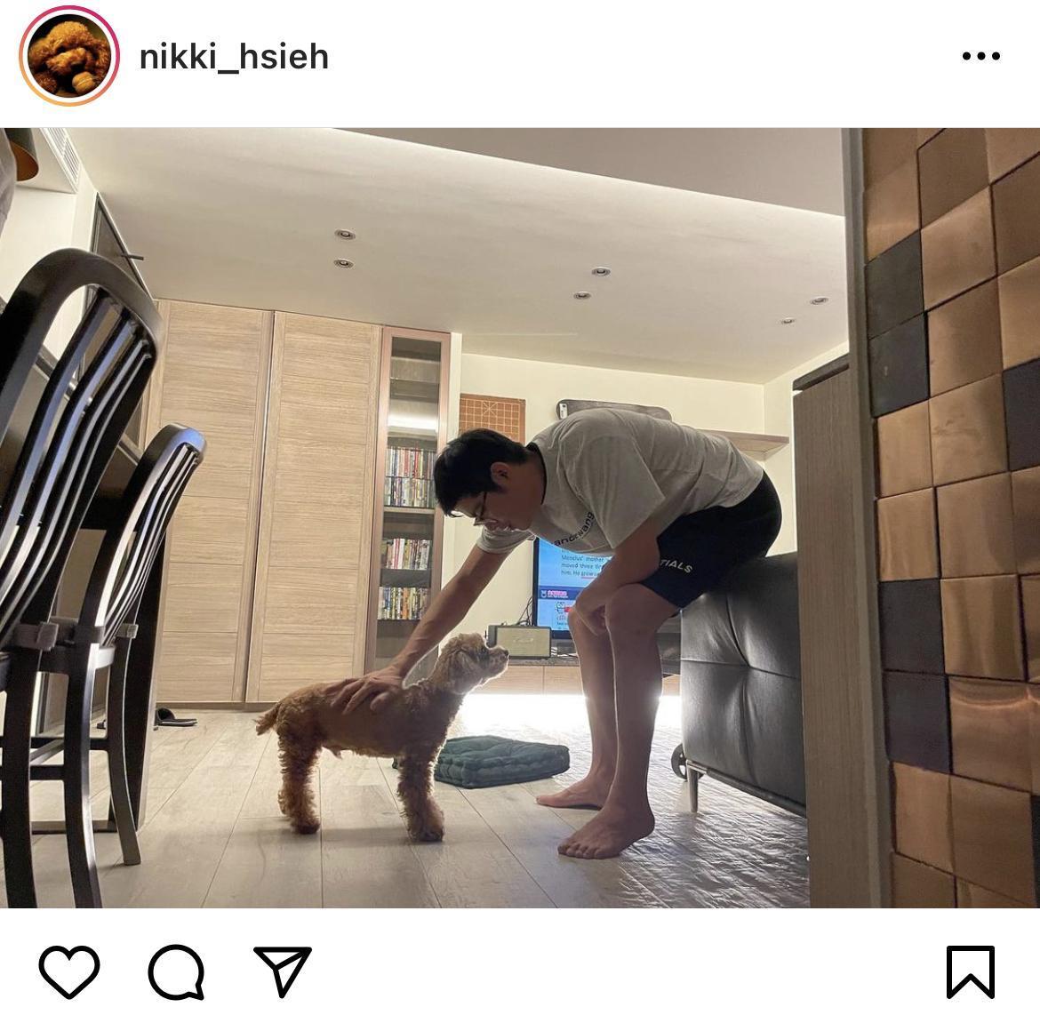 謝欣穎曬照以夫妻稱呼兩人。（翻攝自謝欣穎ig）