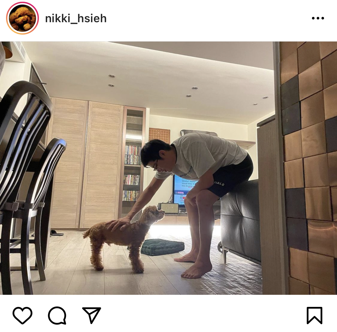 謝欣穎曬照以夫妻稱呼兩人。（翻攝自謝欣穎ig）