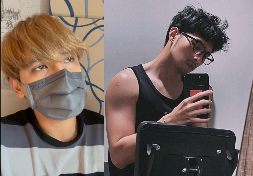 陳零九、黃偉晉同屬「五堅情」，前者確診，後者已自主隔離。（翻攝陳零九臉書／黃偉晉IG）
