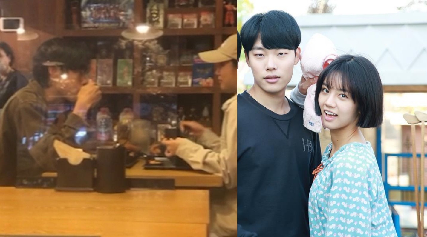 韓國女星惠利與男友柳俊烈上週餐廳約會被網友偷拍。（翻攝自網路）