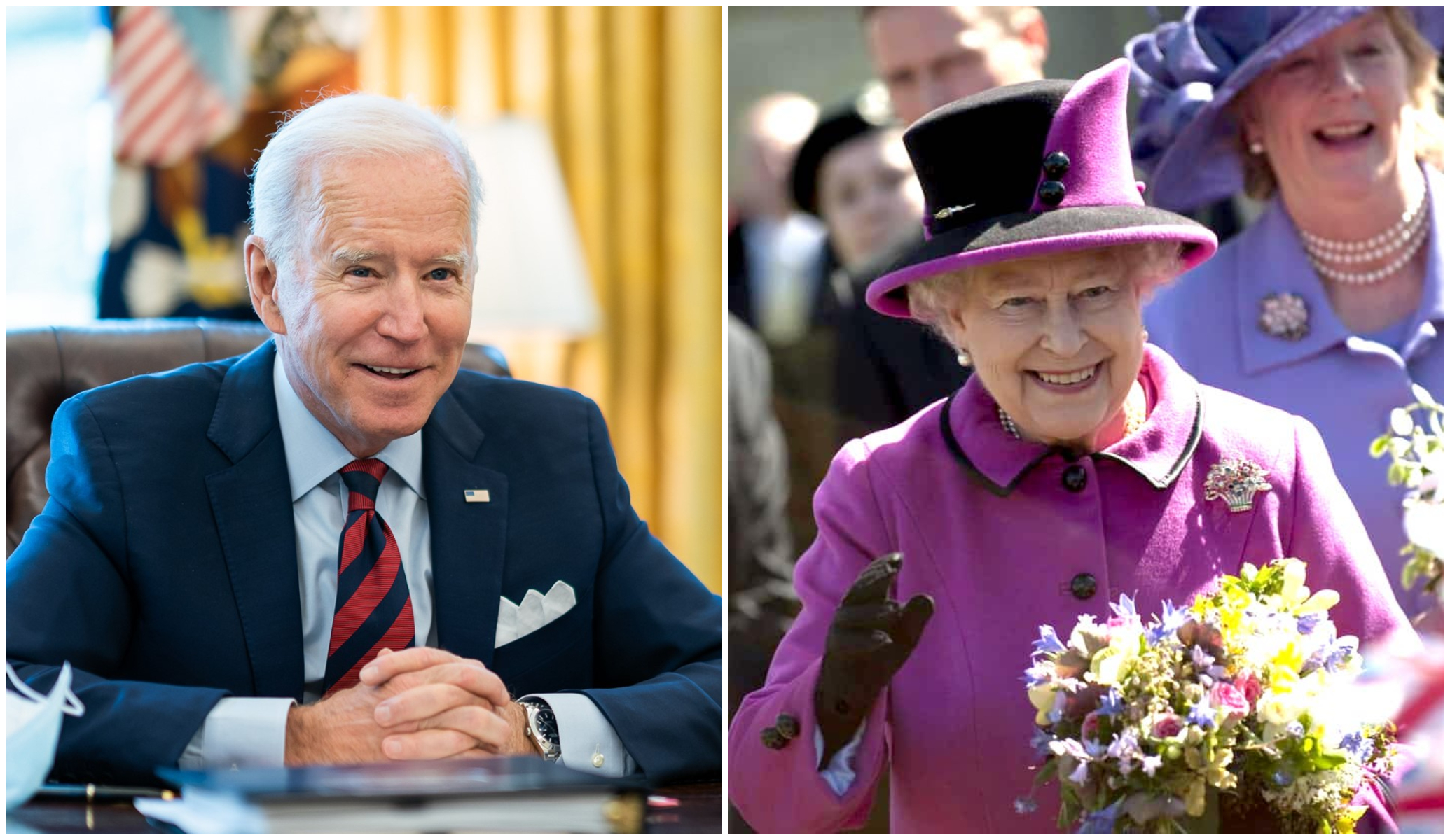 拜登下週將出訪英國參加G7峰會，屆時會在溫莎堡與英女王見面。（翻攝白宮、白金漢宮臉書）