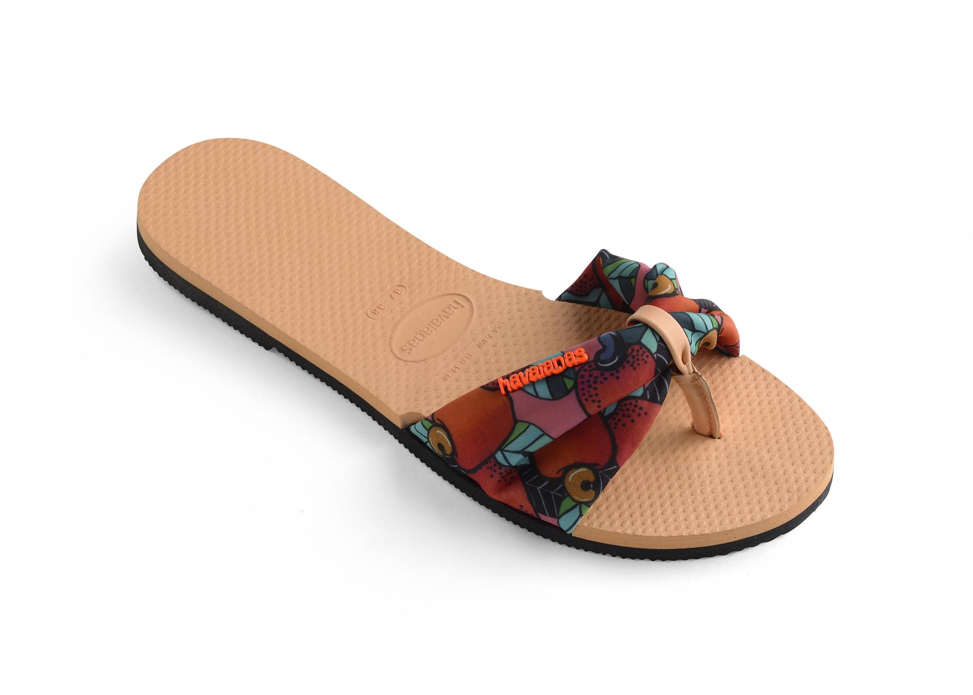 You Saint Tropez Mesh Tropez Peach夾腳拖  NT $1,350 Havaianas。（Havaianas提供）