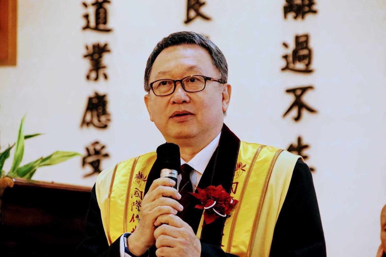 國際佛光會中華總會總會長趙怡表示,經過海外會員奔走,政府已經和美國嬌生公司持續有聯繫,期盼政府洽談成功。(國際佛光會中華總會提供)