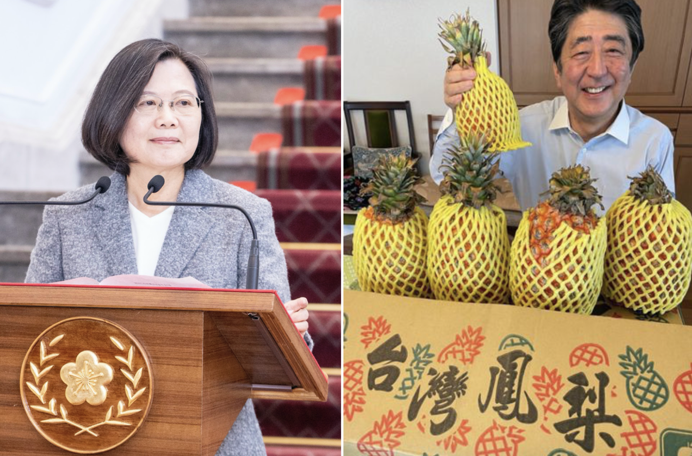 日本前首相安倍晉三接受日媒專訪時透露，5月28日時曾收到台灣總統蔡英文致電感謝。（資料照、翻攝安倍晉三推特）