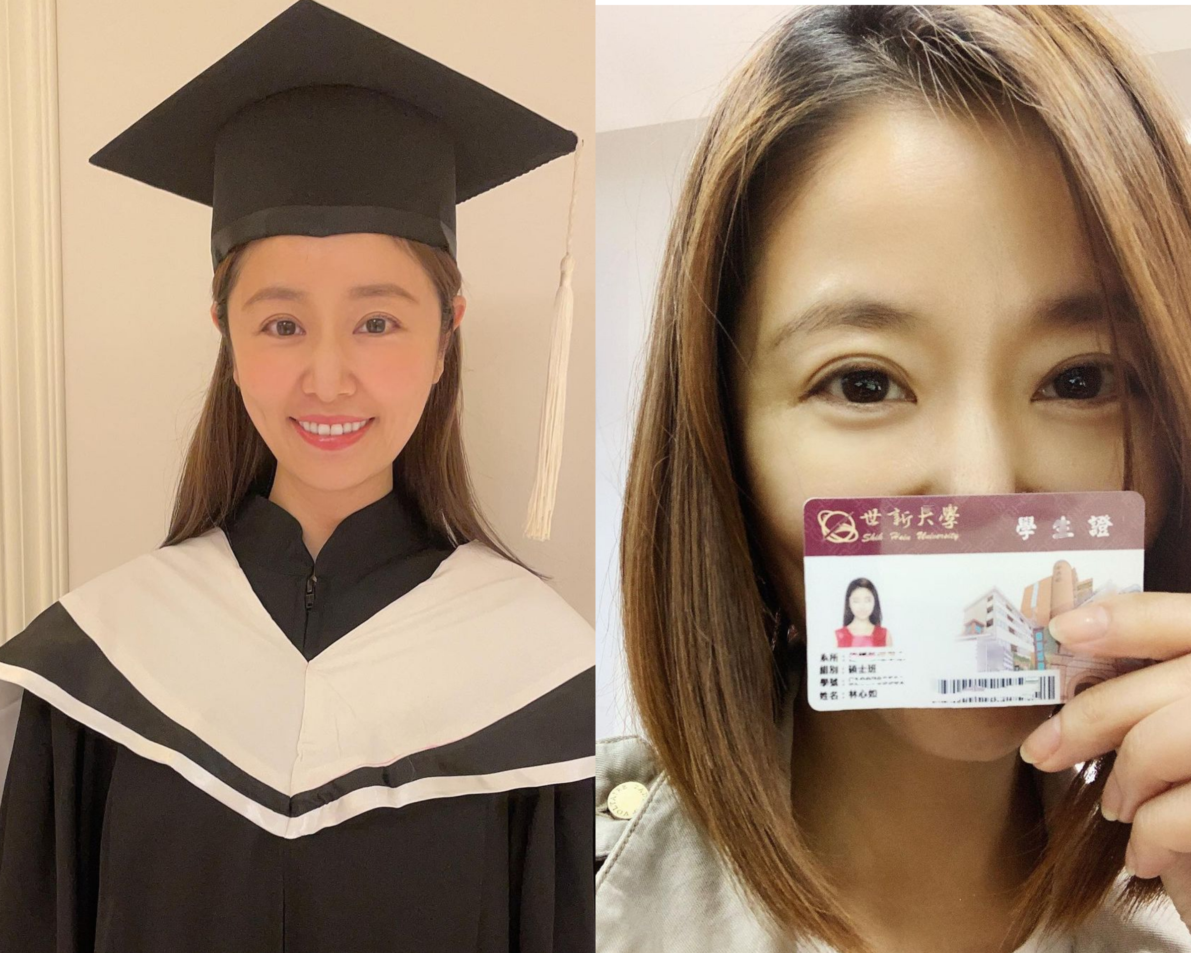 林心如2019年報讀世新大學上海MBA專班，今（5）日終於畢業。（林心如IG）