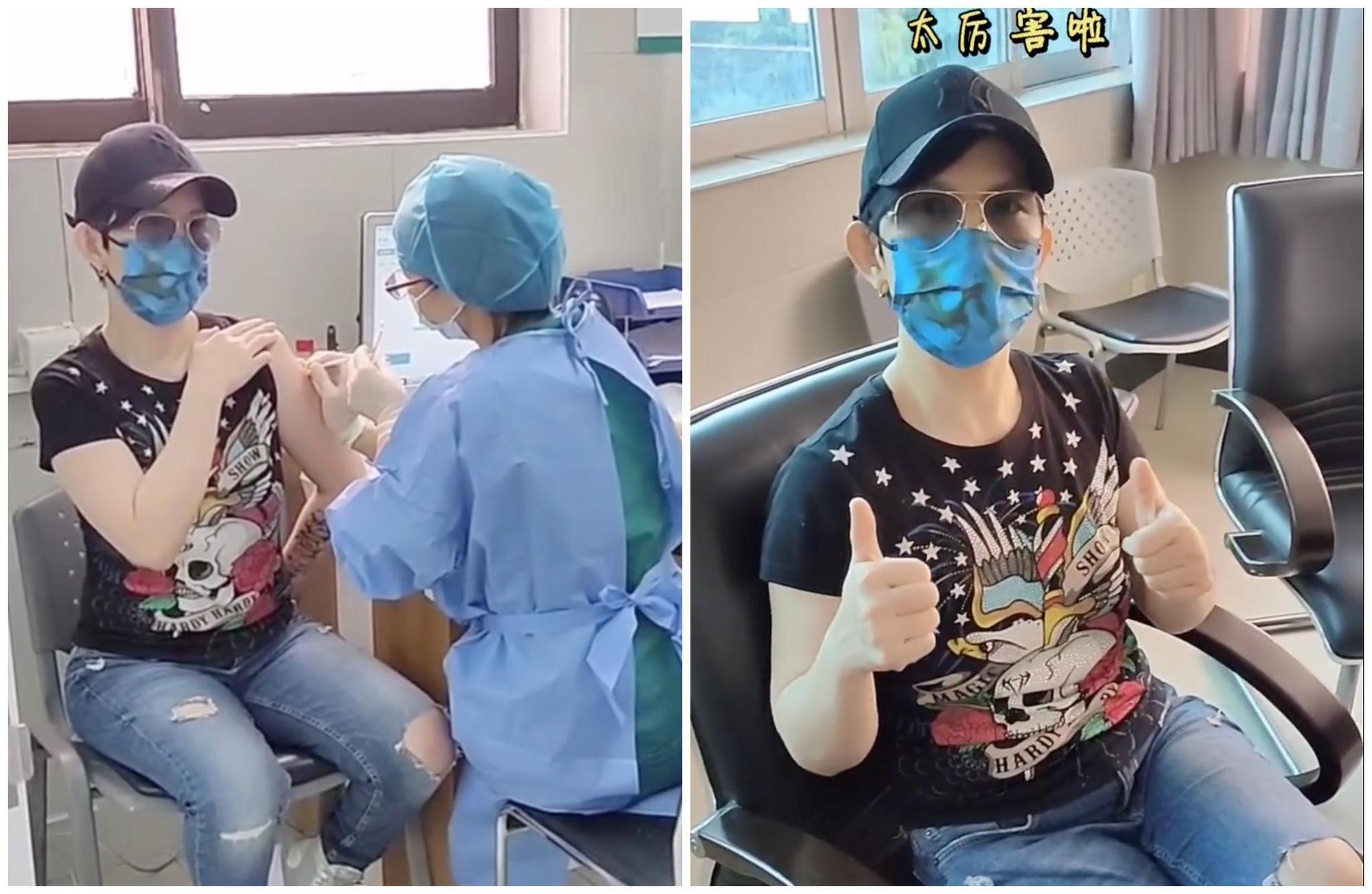 潘美辰4日透露已在中國接種疫苗。(翻攝潘美辰微博)