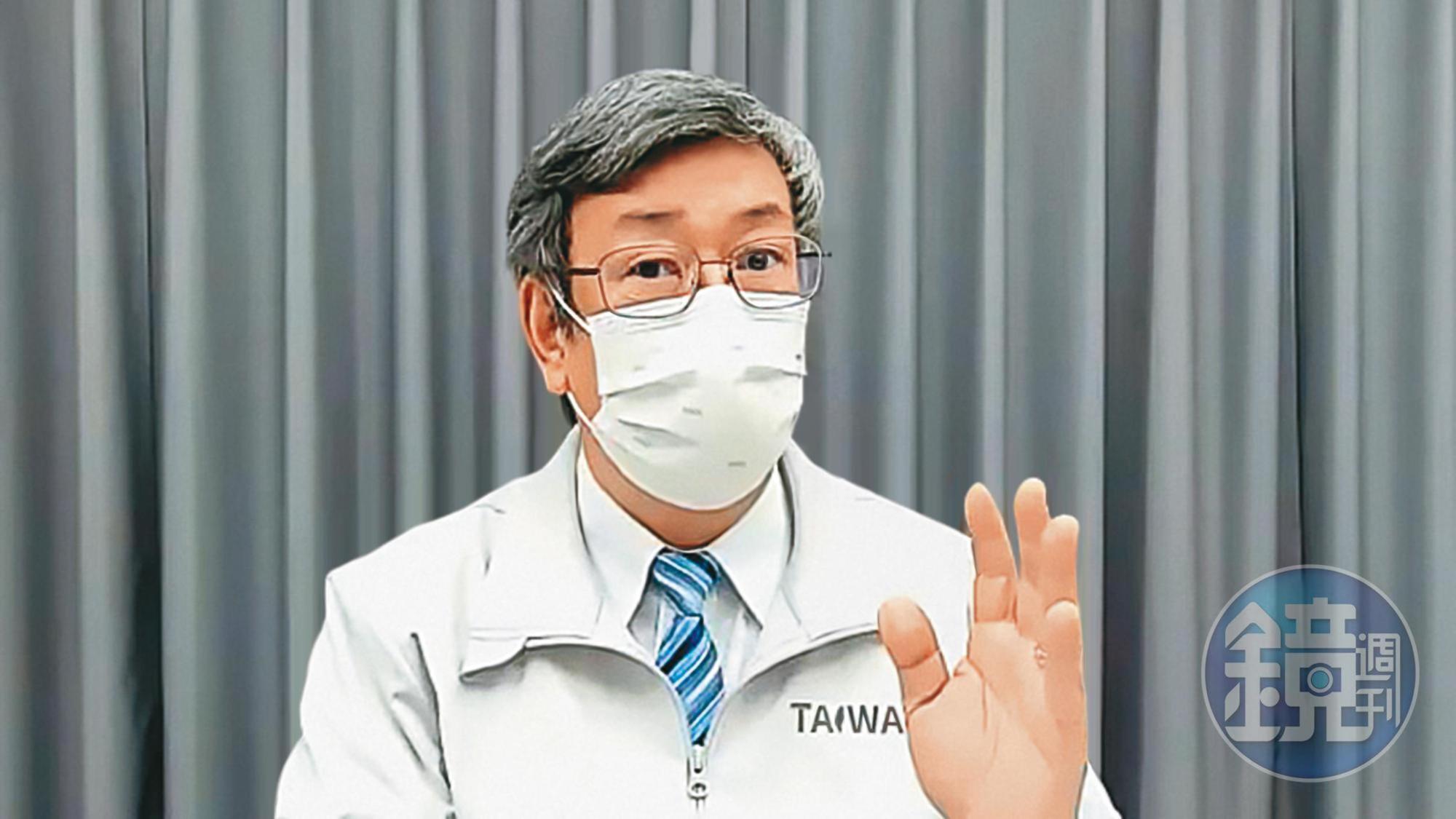 前副總統陳建仁接受本刊視訊專訪時表示，這波武漢肺炎疫情受控的2大指標包括：單日新增病例數降至百例以下，以及8月底達成1,000萬人接種疫苗。