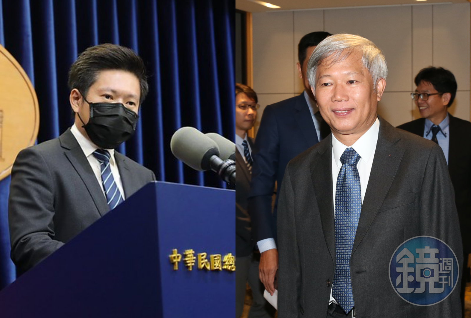 總統府發言人張惇涵(左)回應陳培哲(右)請辭一事。(翻攝自總統府官網、本刊資料照)