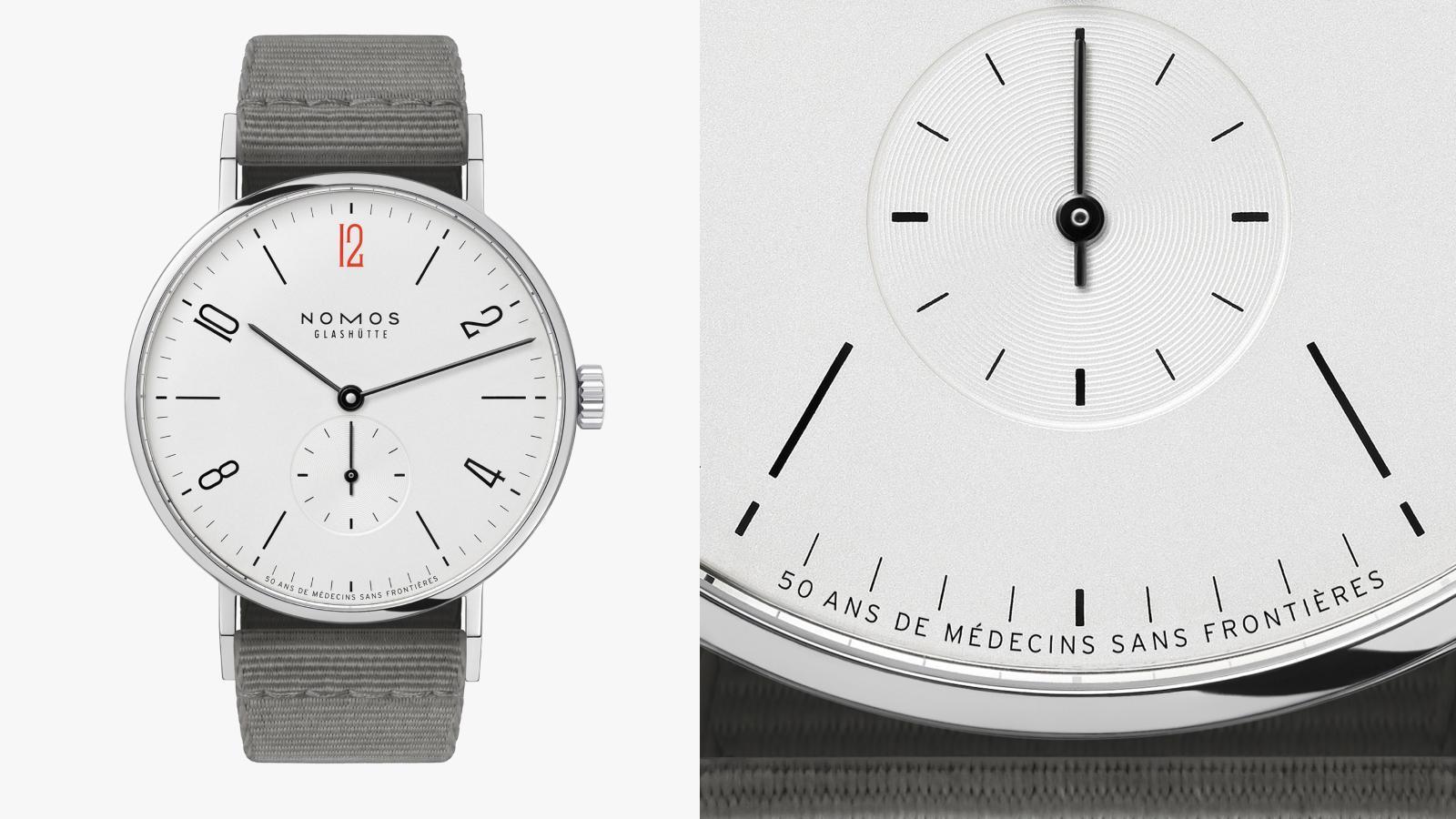 Tangente 38- 50 ans Médecins Sans Frontières｜型號165.S50／錶徑37.5mm／不鏽鋼材質／時、分、小秒指示／Alpha手上鏈機芯／動力儲存43小時／防水30米／限量2021只／建議售價NT$ 64,800
