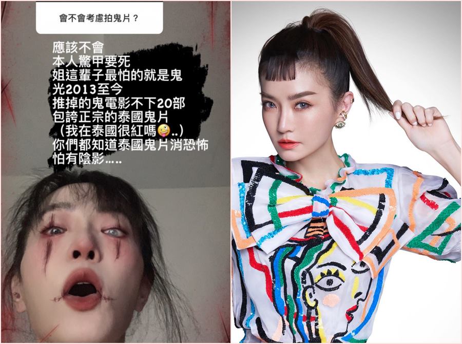 謝金燕表示自己多年來推掉多部鬼片。（謝金燕IG）