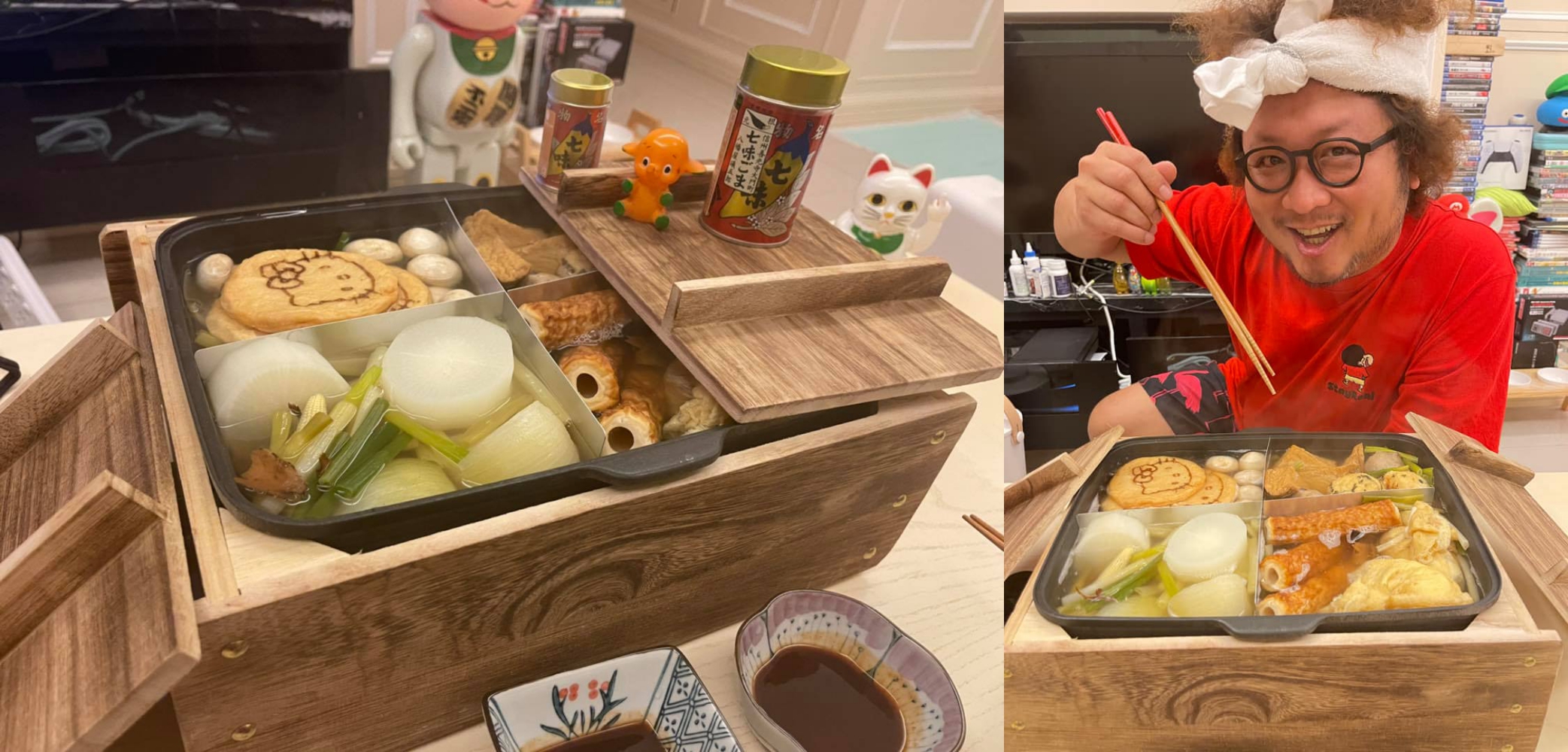 納豆家的關東煮，讓朋友跟網友都驚呆。（翻攝自納豆臉書）