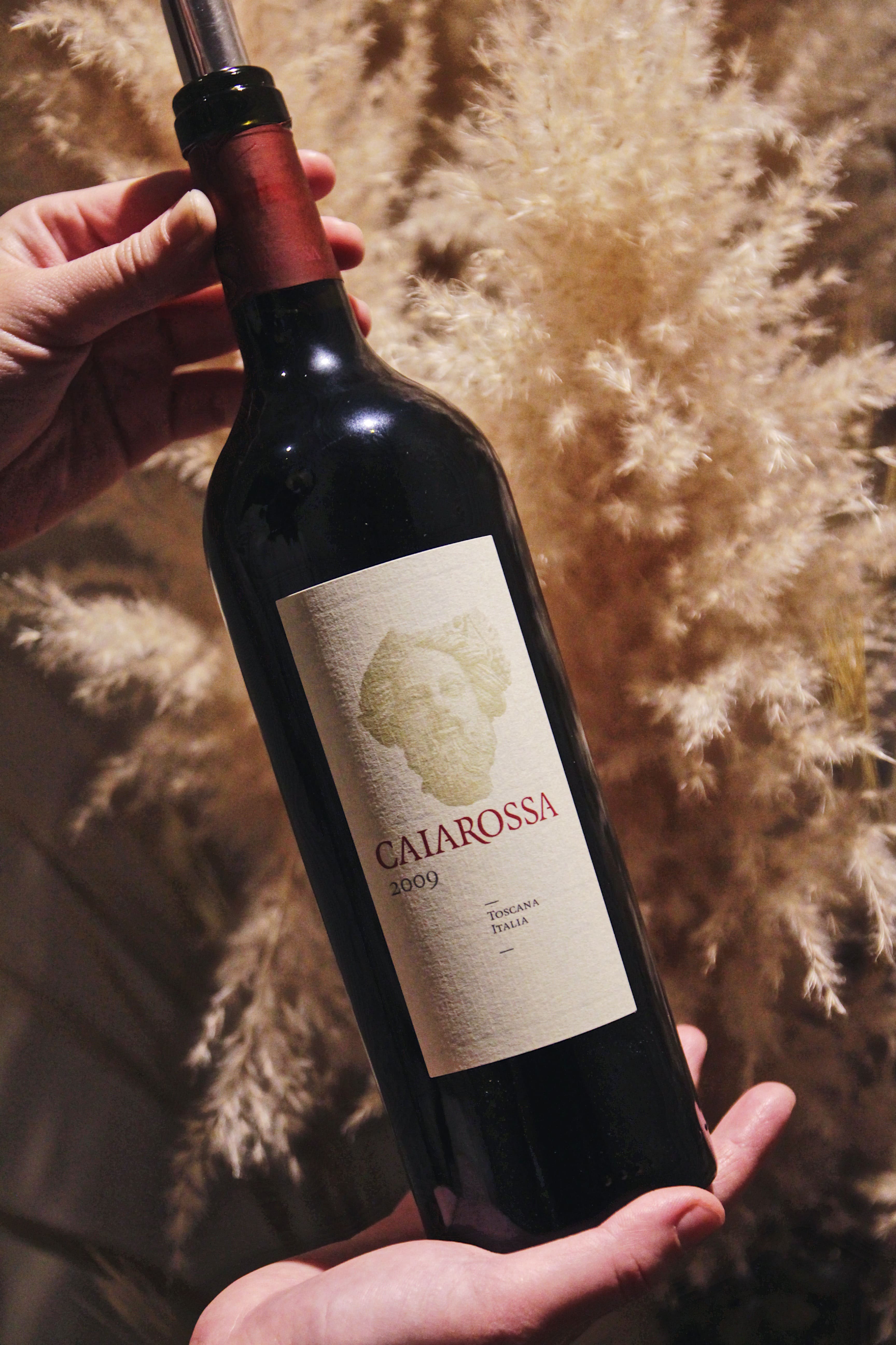 和牛排為組外，「caiarossa toscana 2009」酒體圓潤醇厚，略帶果香的甘口單飲也迷人。