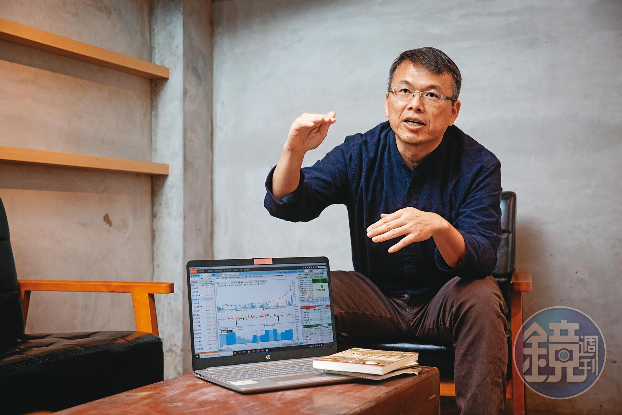 海洋大學航運管理所畢業的黃仁慶，外號就叫「船長」，去年底起操作熟悉的航運股，獲利可觀。