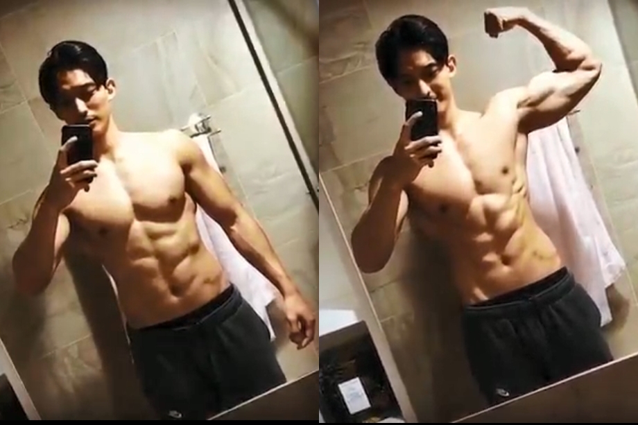 許維恩在深夜喊說放送福利，並且曬出王家梁（圖）的抖奶影片。（翻攝許維恩臉書）