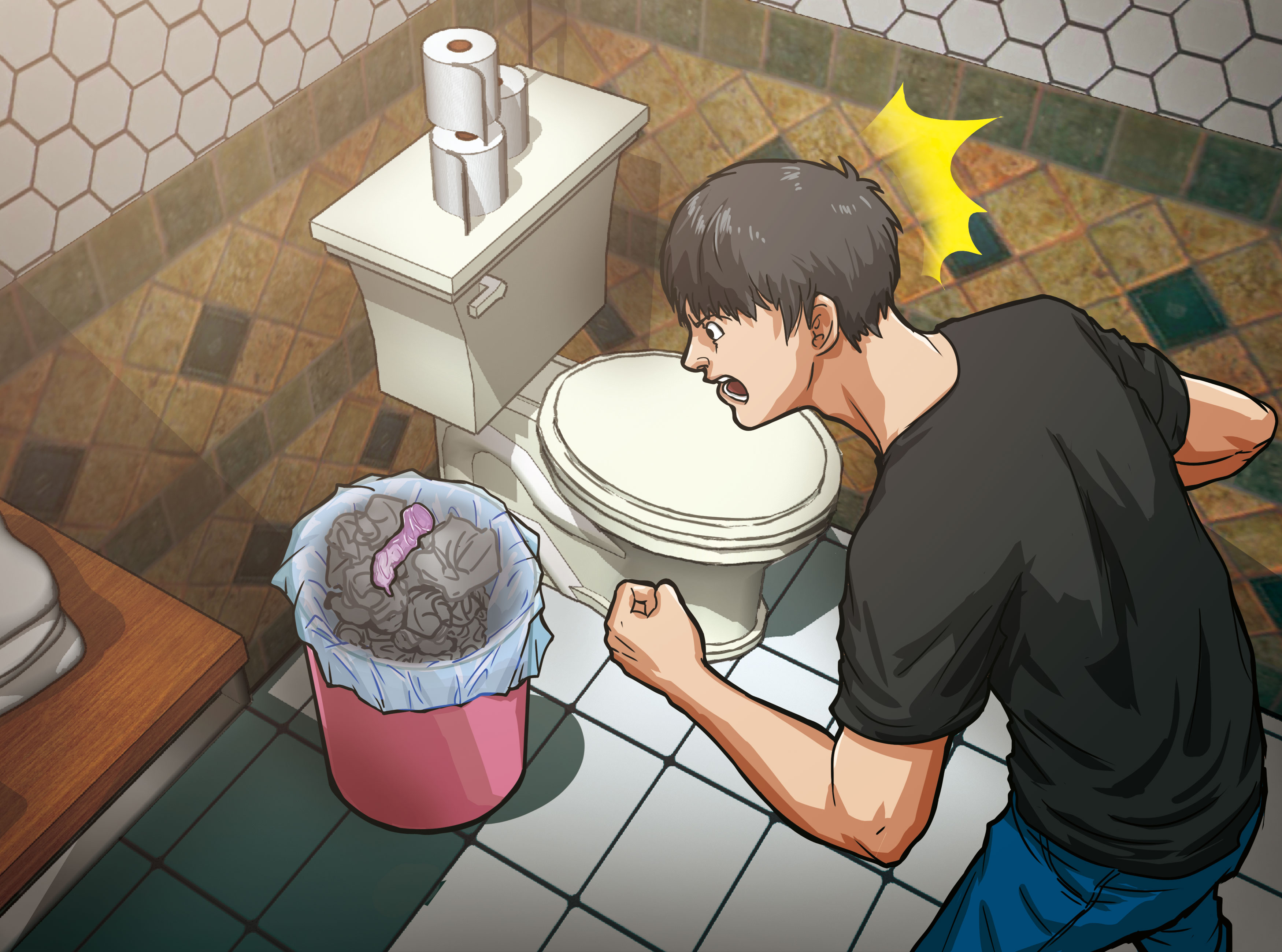 江男在鄭女浴室發現使用過的保險套，懷疑分手前就被劈腿，忿而萌生殺意。