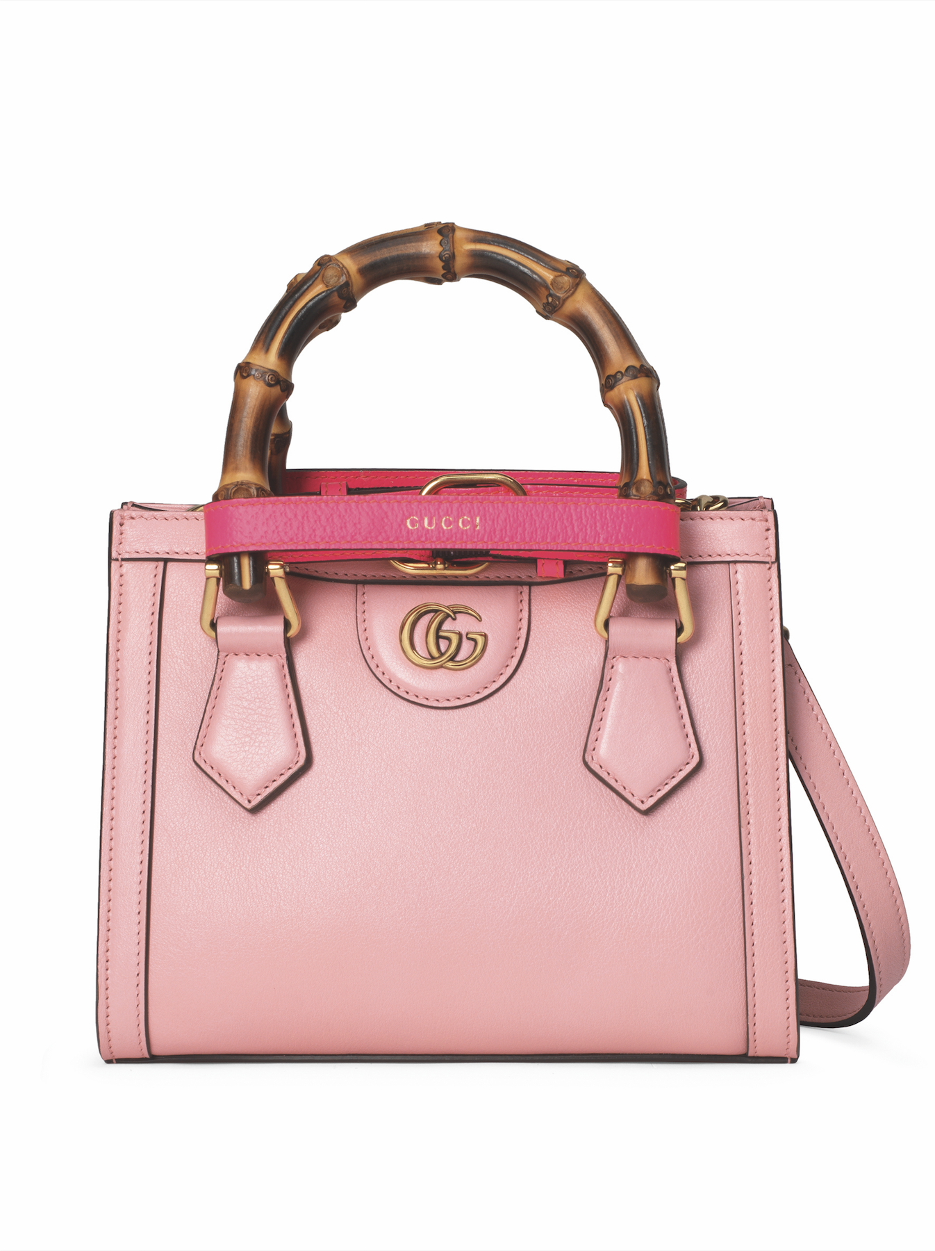 GUCCI Diana粉色迷你手提包。NT$95,000。（GUCCI提供）